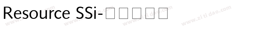 Resource SSi字体转换